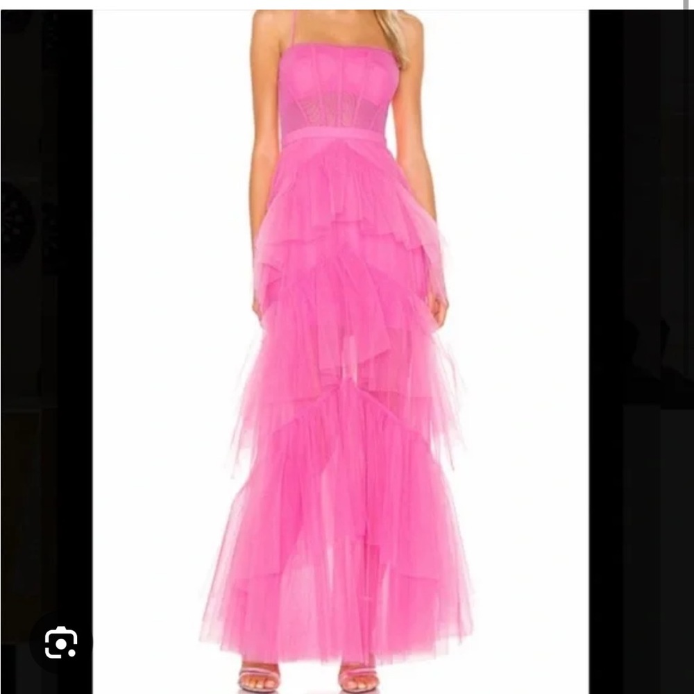 BCBG Oly Dress in Flamingo Pink